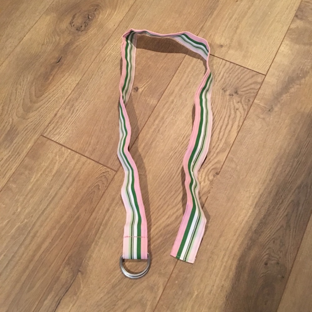 J.CREW Preppy D-Ring Striped Belt S/M